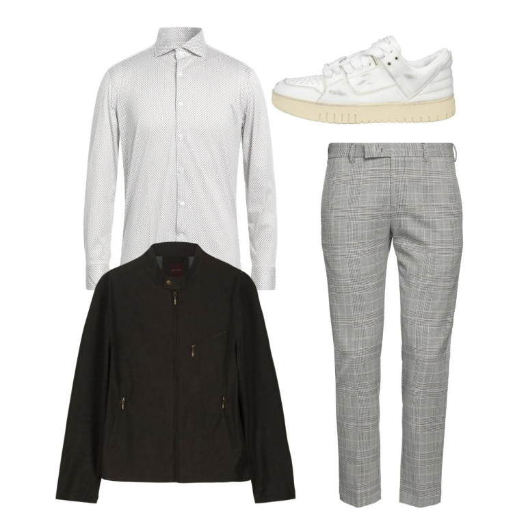 Outfit uomo - Total look. Stile Casual per Tutti i giorni. Abbinamento con sneakers, pantaloni, camicie, giacche.