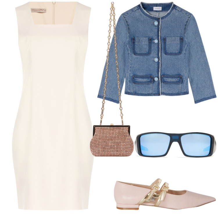 Outfit donna - Pranzo di rappresentanza. Stile Bon Ton per Ufficio. Abbinamento con vestiti a tubino, blazer, occhiali da sole, ballerine, clutch.