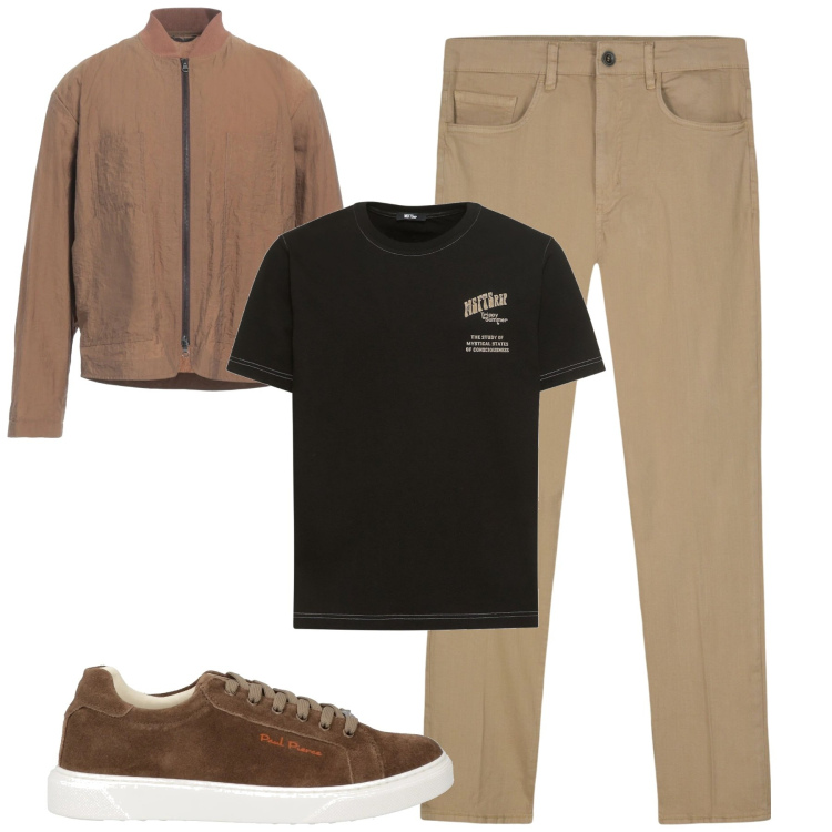Outfit uomo - City. Stile Casual per Tutti i giorni. Abbinamento con giacche, sneakers, pantaloni, t-shirt.