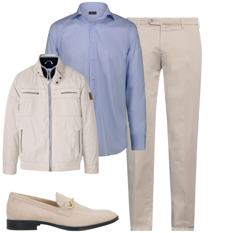 Outfit uomo - City. Stile Urban per Tutti i giorni. Abbinamento con giacche, pantaloni chino, scarpe stringate, camicie.