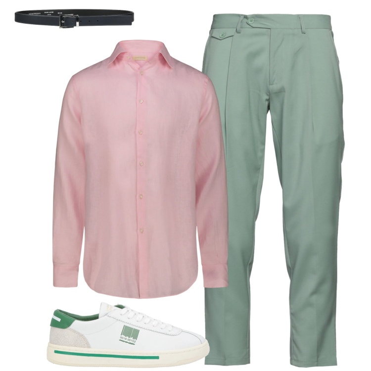 Outfit uomo - City. Stile Urban per Tutti i giorni. Abbinamento con sneakers, cinture, pantaloni, camicie.