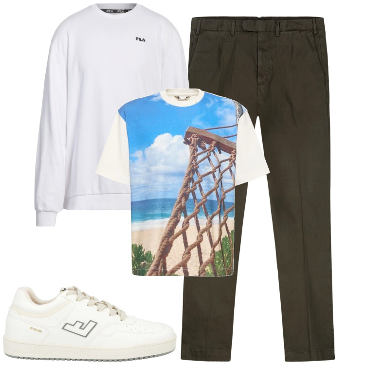 Outfit uomo - City. Stile Casual per Tutti i giorni. Abbinamento con sneakers, felpe, pantaloni, t-shirt.