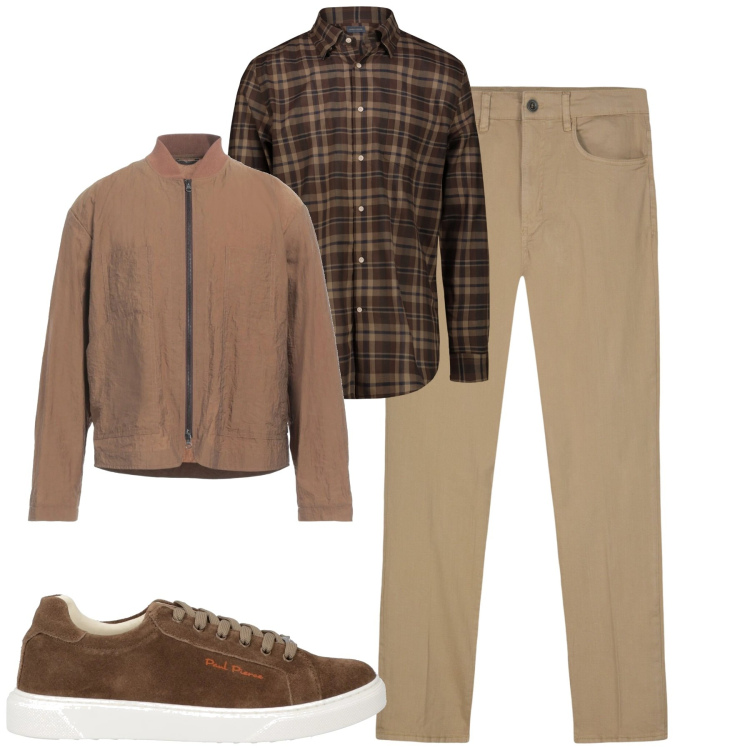Outfit uomo - Total look #2119184. Stile Urban per Tutti i giorni. Abbinamento con giacche, sneakers, pantaloni, camicie.