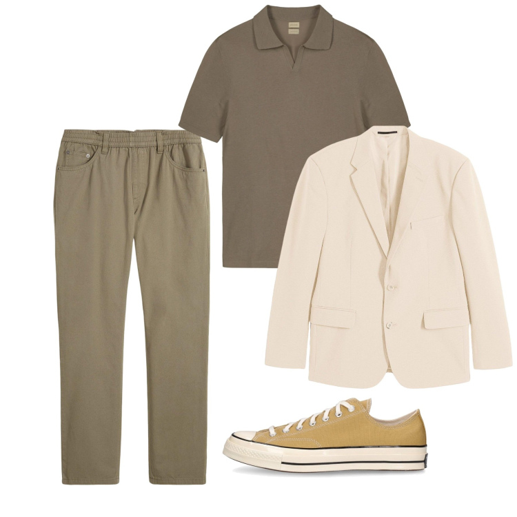 Outfit uomo - Corda. Stile Casual per Tutti i giorni. Abbinamento con giacche, pantaloni, sneakers, polo.