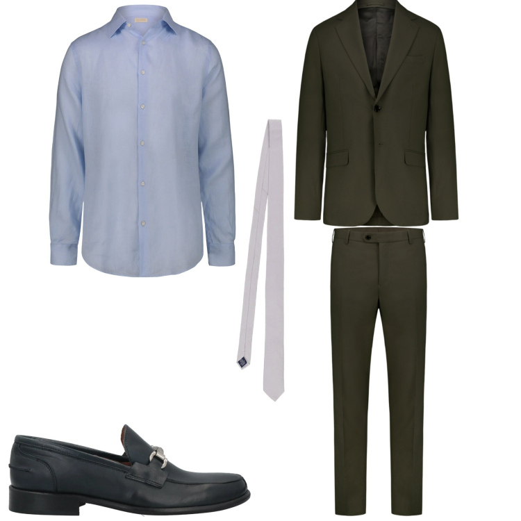 Outfit uomo - Doppelganger. Stile Business/Elegante per Tutti i giorni. Abbinamento con scarpe stringate, camicie, cravatte, abiti.