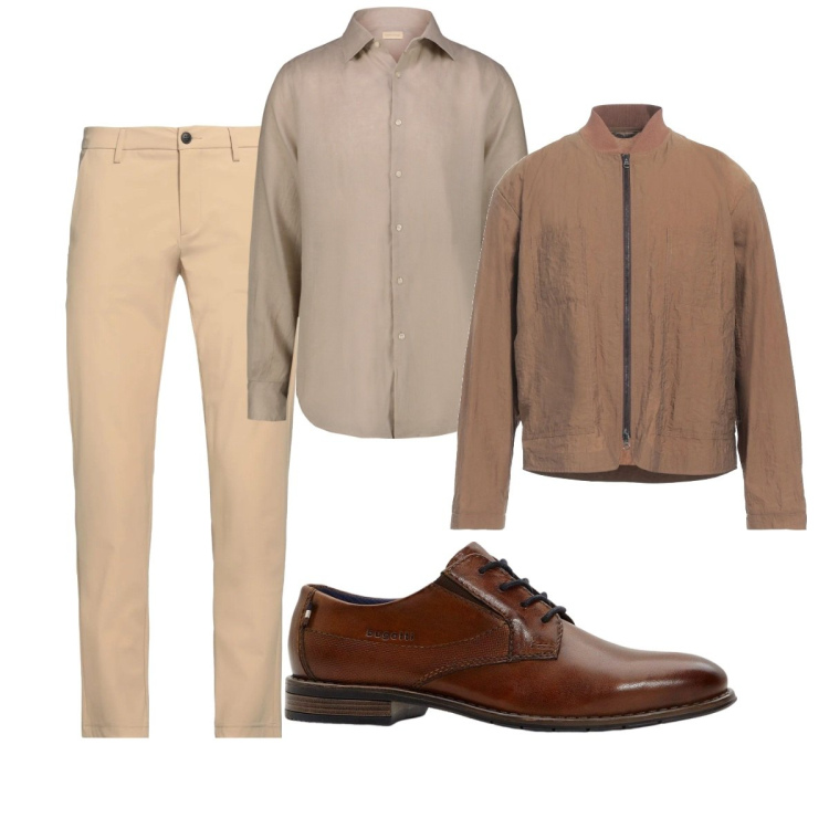 Outfit uomo - Total look #2119515. Stile Business/Elegante per Ufficio. Abbinamento con scarpe stringate, giacche, pantaloni chino, camicie.
