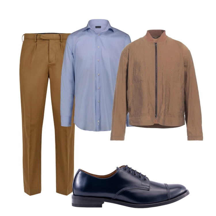 Outfit uomo - Total look #2119519. Stile Business/Elegante per Ufficio. Abbinamento con giacche, pantaloni, camicie, scarpe stringate.