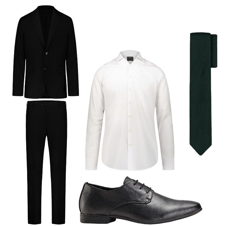 Outfit uomo - Testimone di nozze. Stile Business/Elegante per Cerimonia. Abbinamento con scarpe stringate, camicie, abiti, cravatte.