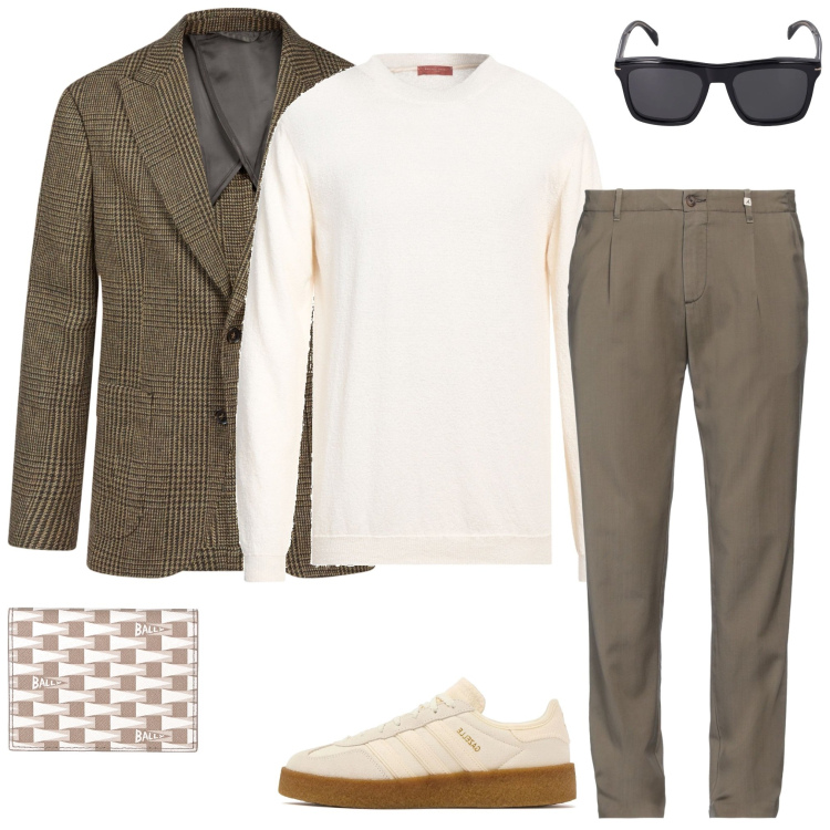 Outfit uomo - Maestro. Stile Business/Elegante per Tutti i giorni. Abbinamento con pantaloni, pullovers, portafogli, giacche, occhiali da sole, sneakers.