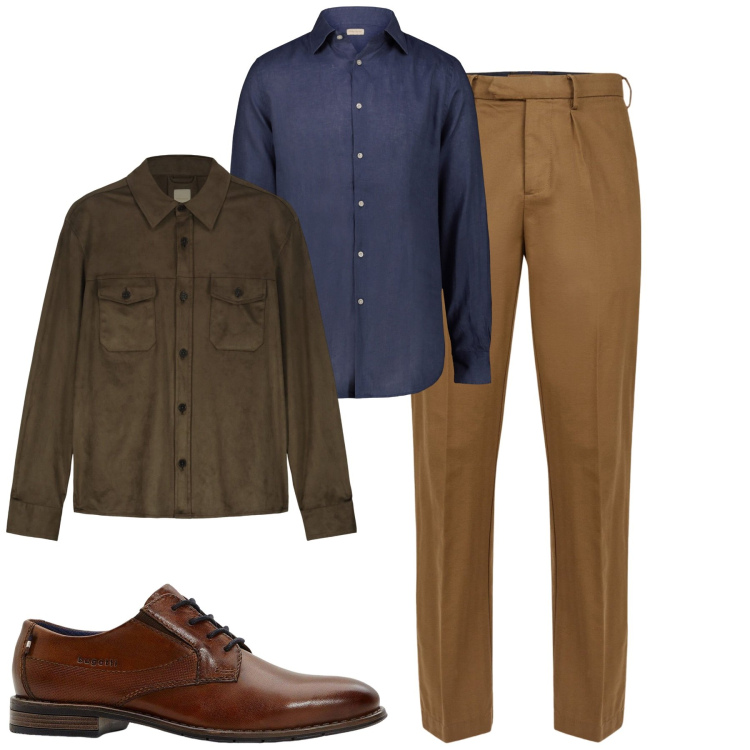 Outfit uomo - Total look #2119701. Stile Urban per Tutti i giorni. Abbinamento con scarpe stringate, pantaloni, giacche, camicie.
