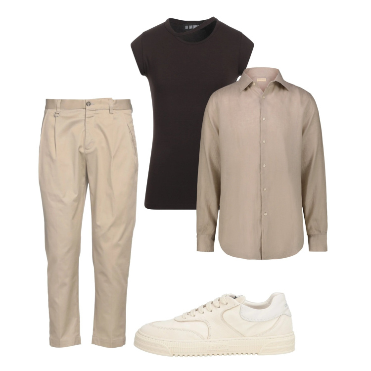 Outfit uomo - City. Stile Casual per Tutti i giorni. Abbinamento con pantaloni, sneakers, t-shirt, camicie.
