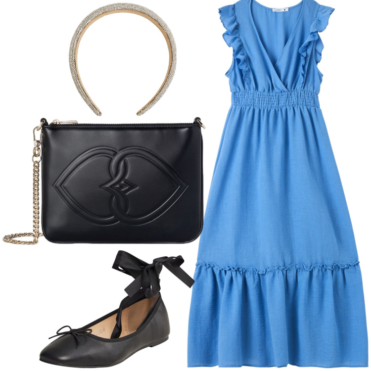 Outfit donna - Semplicemente d effetto. Stile Bon Ton per Cerimonia. Abbinamento con vestiti lunghi, ballerine, cerchietti, pochette.