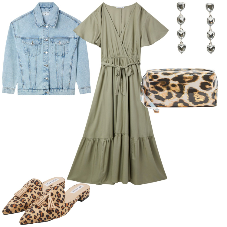 Outfit donna - Fresco. Stile Bon Ton Abbinamento con vestiti lunghi, sabot, cappotti, valigie, orecchini.