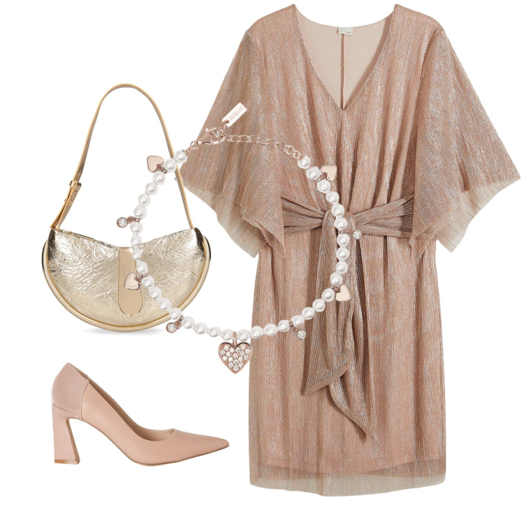 Outfit donna - Total look #2122946. Stile Chic per Cerimonia. Abbinamento con vestiti, braccialetti, borse a spalla, décolleté.
