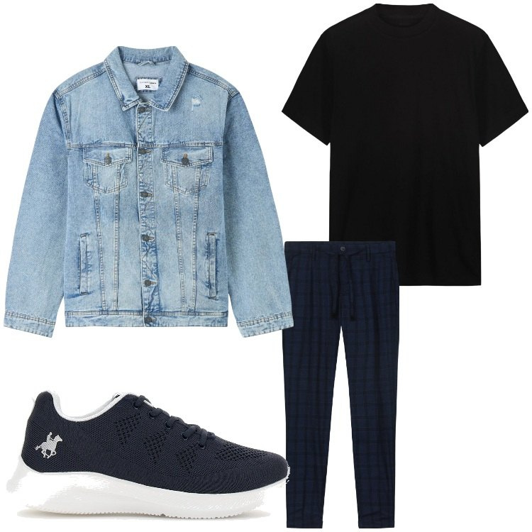 Outfit uomo - Super casual. Stile Casual per Tutti i giorni. Abbinamento con giacche, pantaloni, t-shirt, sneakers.