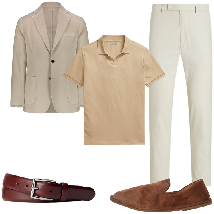Outfit uomo - Boss. Stile Business/Elegante per Ufficio. Abbinamento con scarpe stringate, cinture, pantaloni, polo, giacche.