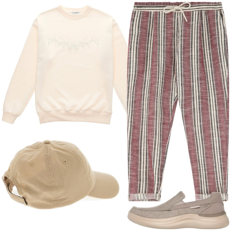 Outfit uomo - Tempo libero. Stile Casual per Tutti i giorni. Abbinamento con pantaloni, sneakers, felpe, cappelli.