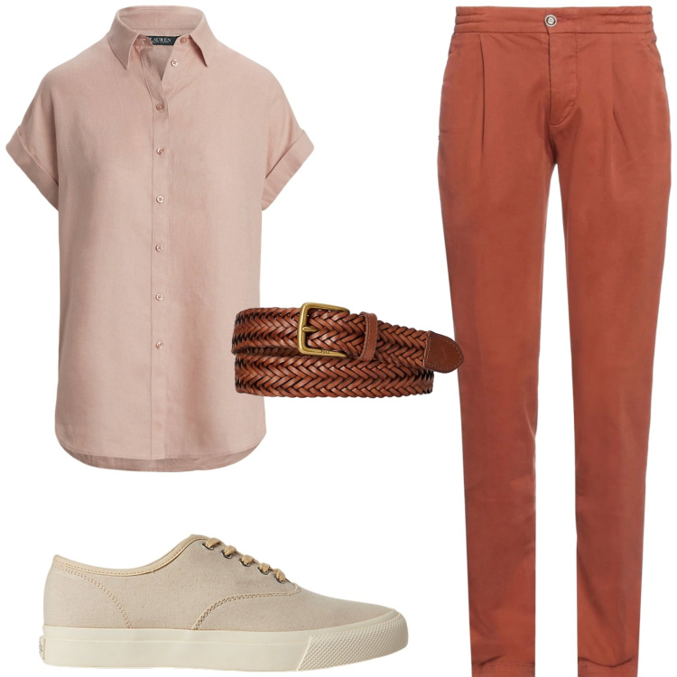 Outfit uomo - Total look #2123431. Stile Casual per Tutti i giorni. Abbinamento con pantaloni, sneakers, cinture, camicie a manica corta.