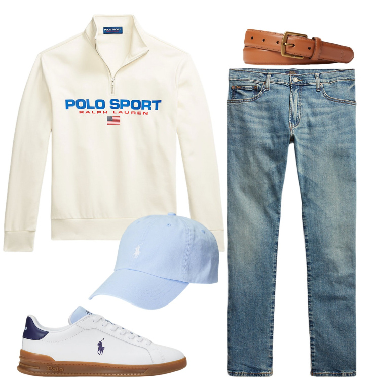 Outfit uomo - Casual secondo Lauren. Stile Casual per Tutti i giorni. Abbinamento con cappelli, jeans, cinture, sneakers, felpe.