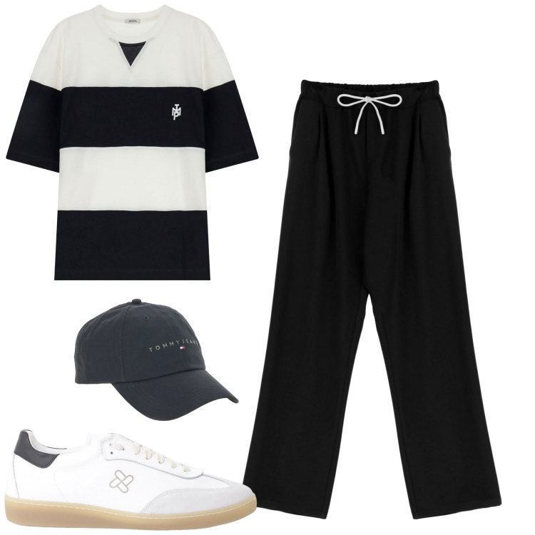 Outfit uomo - City. Stile Casual per Tutti i giorni. Abbinamento con t-shirt, pantaloni, sneakers, cappelli.