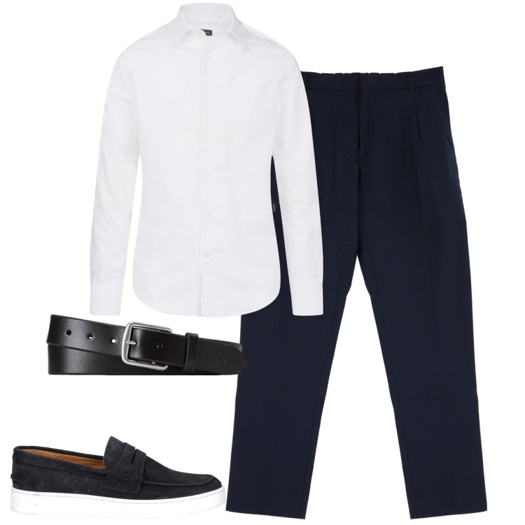 Outfit uomo - City. Stile Urban per Tutti i giorni. Abbinamento con scarpe stringate, pantaloni, cinture, camicie.