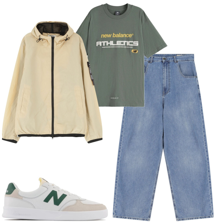 Outfit uomo - City. Stile Casual per Tutti i giorni. Abbinamento con t-shirt, sneakers, giacche, jeans.