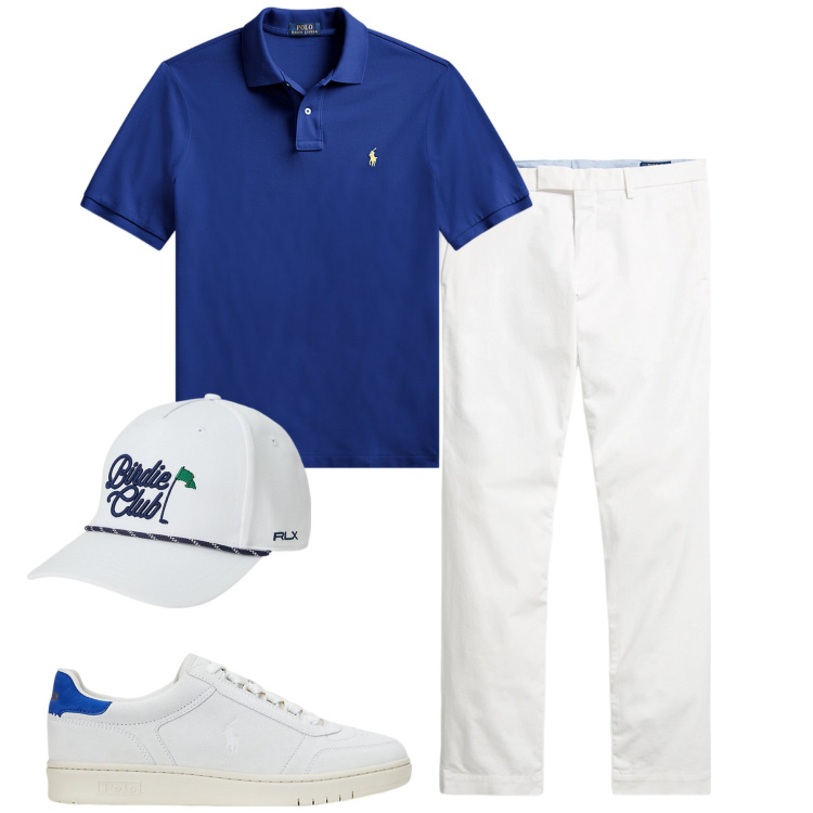 Outfit uomo - Total look #2124065. Stile Casual per Tutti i giorni. Abbinamento con polo, pantaloni chino, sneakers, cappelli.