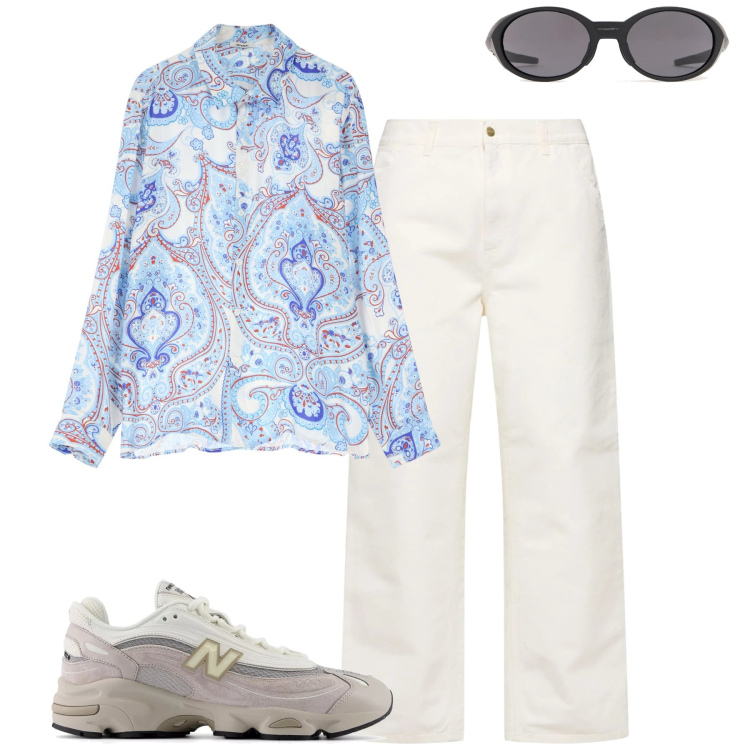 Outfit uomo - Trasparenze. Stile Trendy per Tutti i giorni. Abbinamento con sneakers, camicie, jeans, occhiali da sole.