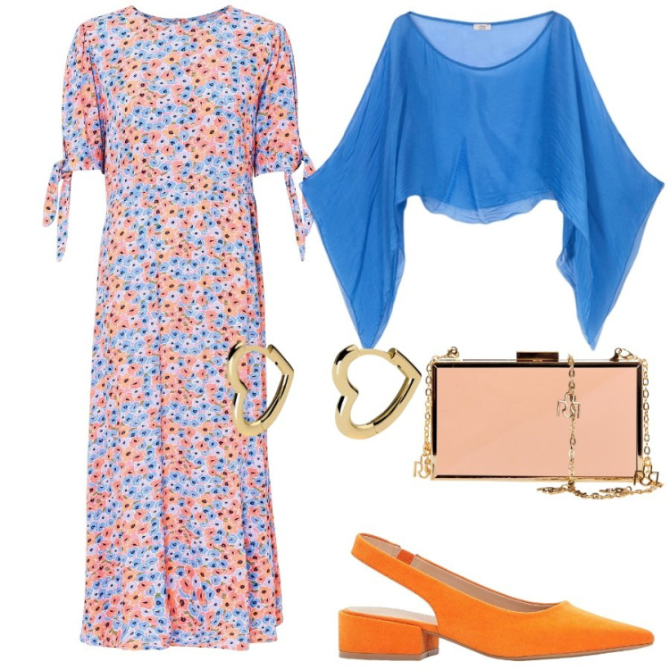 Outfit donna - Speciale Abito Midi. Stile Bon Ton per Cerimonia. Abbinamento con décolleté, vestiti midi/longuette, orecchini, pochette, bolero.