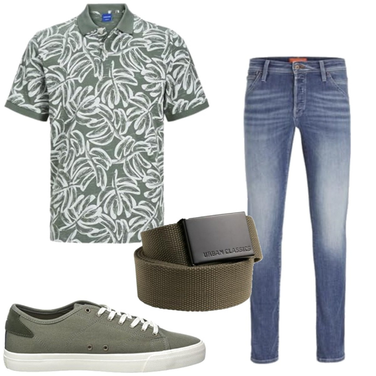 Outfit homme - Urban #2450. Style Urban pour Tous les jours. Assortir avec polos, sneakers, jeans, ceintures.