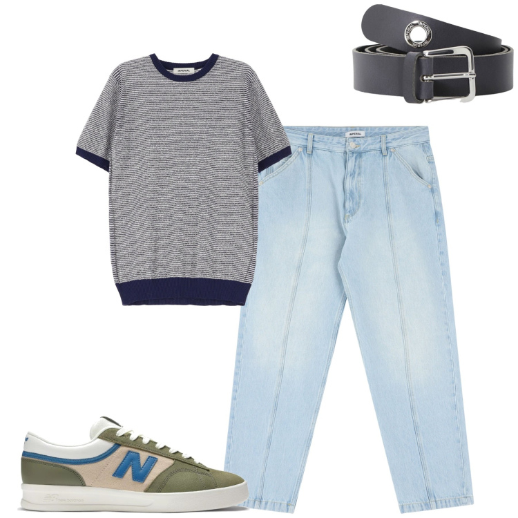 Outfit uomo - Total look #2124904. Stile Casual per Tutti i giorni. Abbinamento con sneakers, jeans, cinture, maglieria.