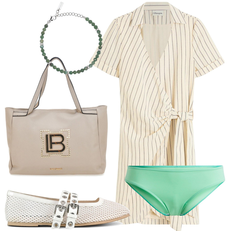 Outfit donna - Sono fresca e ordinata. Stile Urban per Tutti i giorni. Abbinamento con culotte, vestiti, braccialetti, borse a spalla, ballerine.