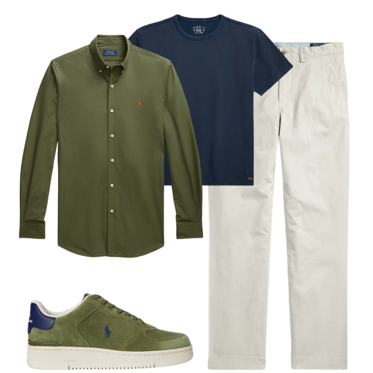 Outfit uomo - City. Stile Urban per Tutti i giorni. Abbinamento con camicie, pantaloni, t-shirt, sneakers.