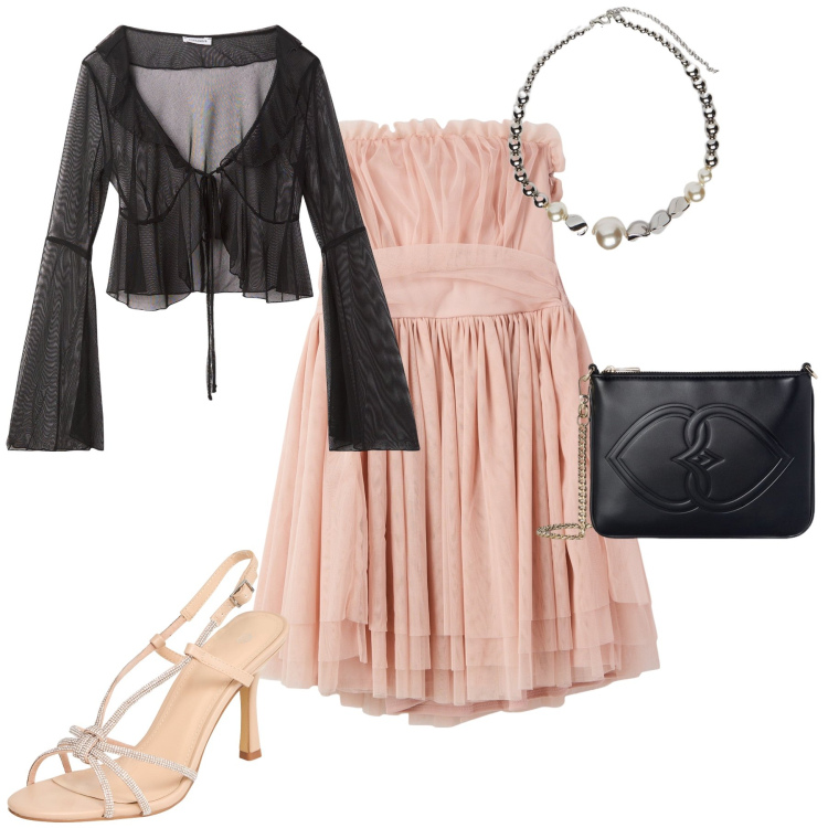 Outfit donna - La comunione … rock. Stile Rock per Cerimonia. look ideale per Petite. Abbinamento con vestiti corti, bolero, sandali col tacco, collane, pochette.