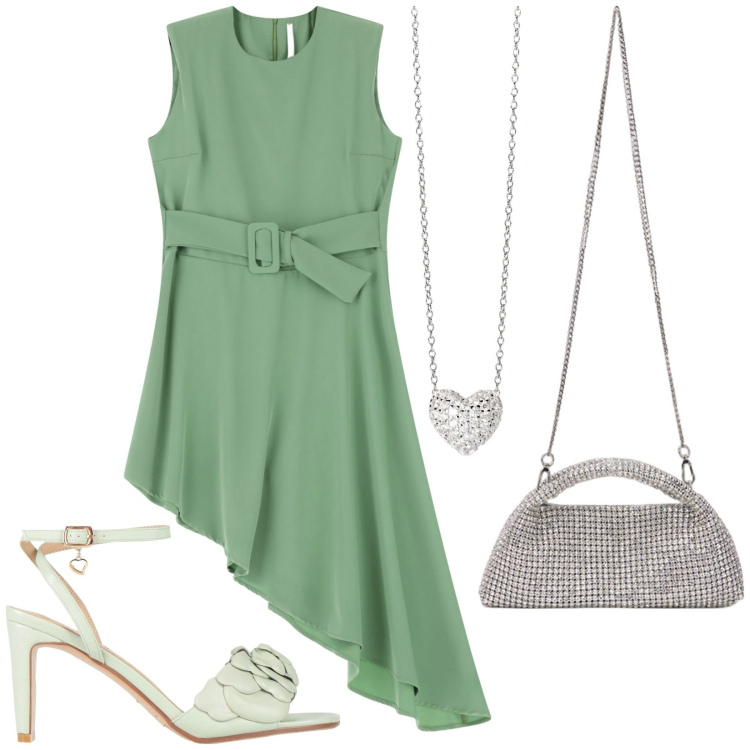 Outfit donna - Mini bag gioiello. Stile Glamour per Cerimonia. Abbinamento con sandali col tacco, collane, vestiti corti, clutch.