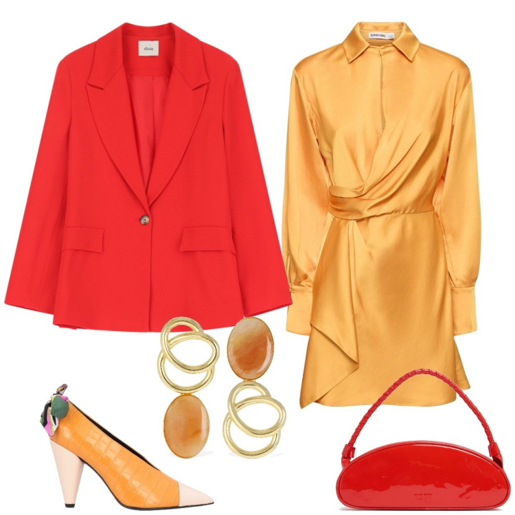 Outfit donna - Stile anni ‘80. Stile Vintage retrò per Tutti i giorni. Abbinamento con décolleté, blazer, orecchini, borse a spalla, vestiti.