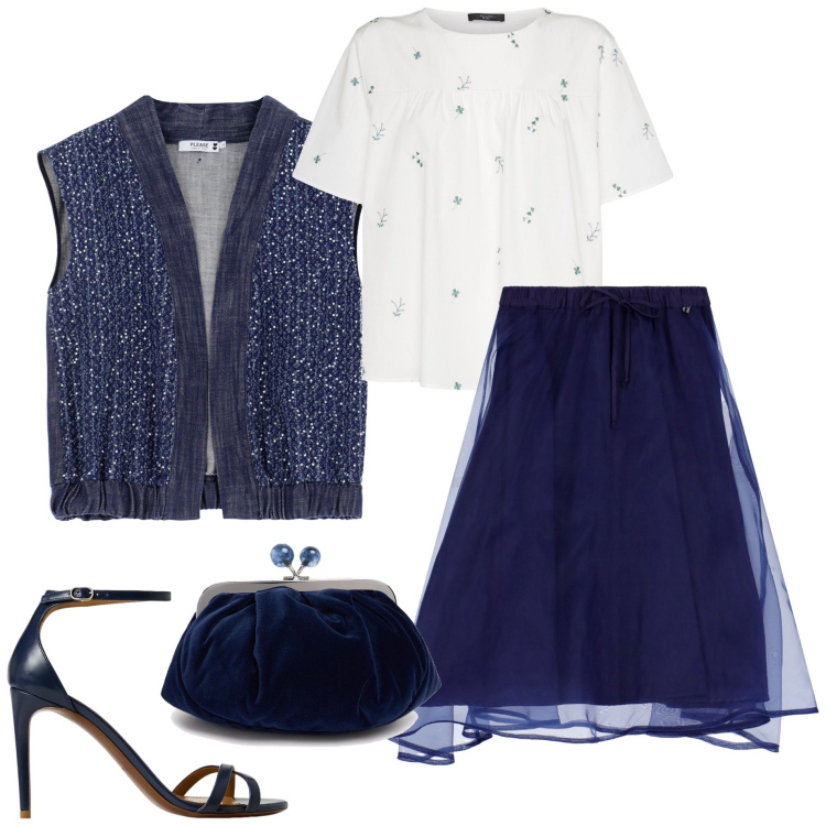 Outfit donna - Mini bag. Stile Chic per Cerimonia. Abbinamento con gonne longuette, gilet, sandali col tacco, top, pochette.