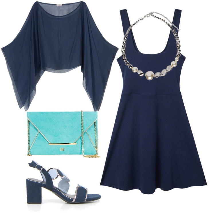 Outfit donna - La mini bag chic. Stile Bon Ton per Cerimonia. Abbinamento con vestiti, pochette, collane, sandali col tacco, bolero.