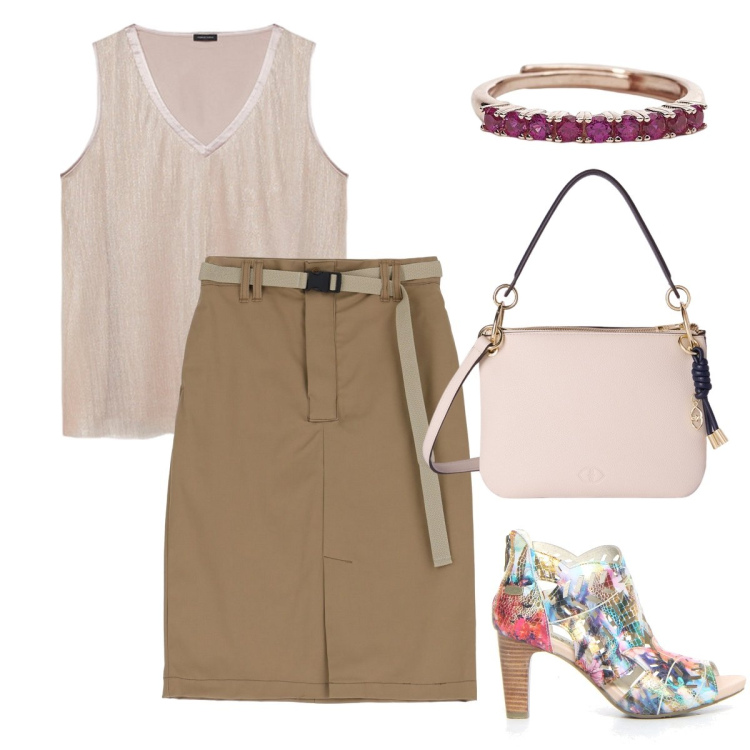 Outfit donna - Gli stivaletti multicolor. Stile Sexy per Tutti i giorni. Abbinamento con anelli, gonne, top, sandali col tacco, borse a tracolla.