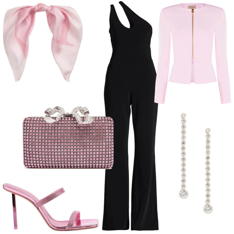 Outfit donna - Occhi puntati sulla Mini bag!. Stile Chic per Serata fuori. Abbinamento con sandali in pelle, tute, blazer, foulard, orecchini, pochette.