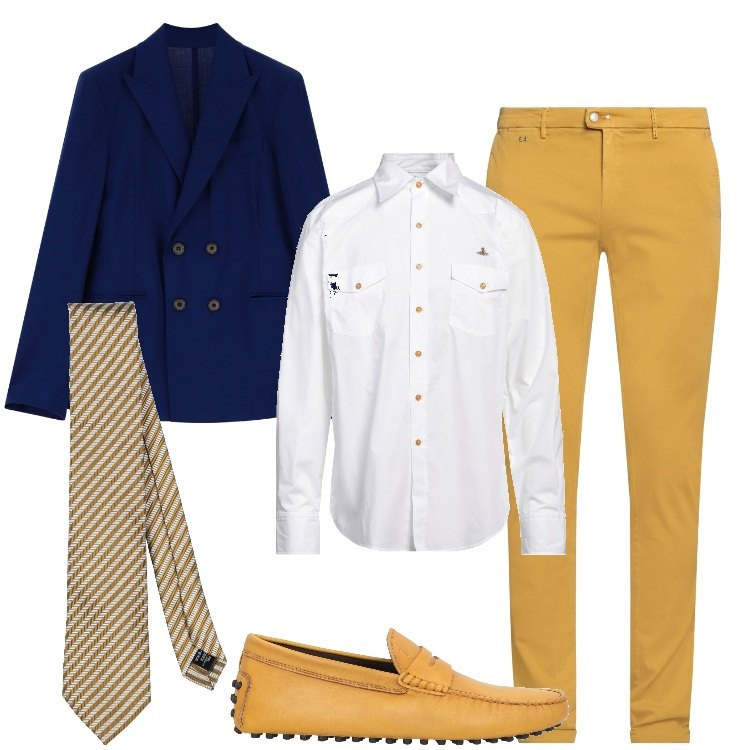 Outfit uomo - Business coloured style. Stile Business/Elegante per Ufficio. Abbinamento con scarpe stringate, cravatte, camicie, pantaloni chino, giacche.