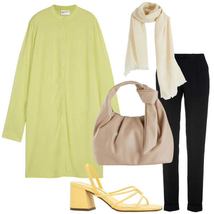 Outfit donna - Bonprix - hot Summer vibes. Stile Casual per Tutti i giorni. Abbinamento con camicie, pantaloni, borse a mano, sandali col tacco, sciarpe.