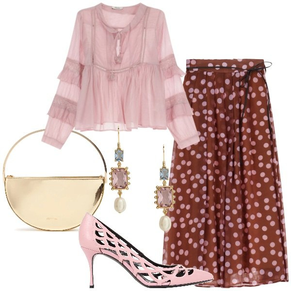Outfit donna - Speciale Mini Bag. Stile Chic per Cerimonia. Abbinamento con décolleté, gonne lunghe, camicie, orecchini, pochette.