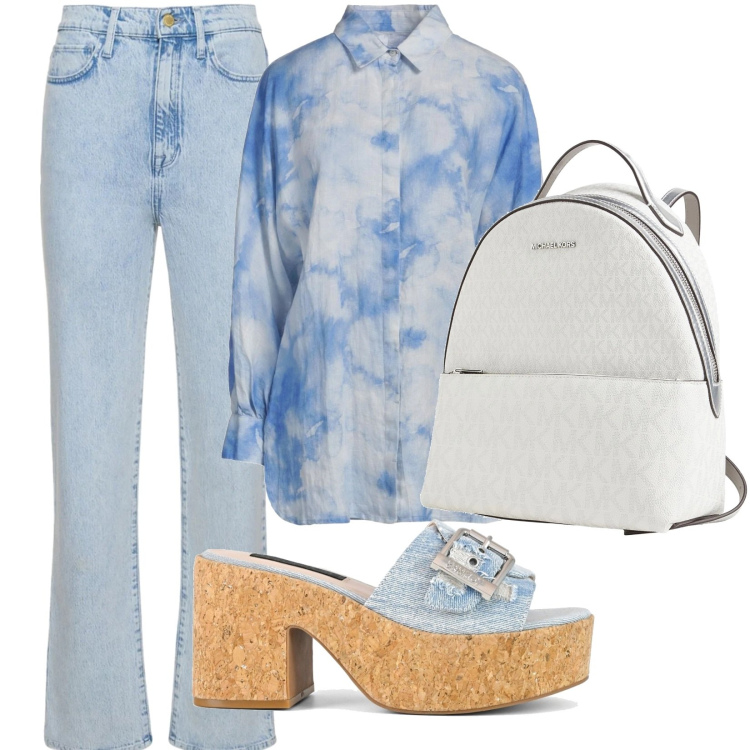 Outfit donna - Super comodo. Stile Basic per Tutti i giorni. Abbinamento con zaini, camicie, sandali, jeans.