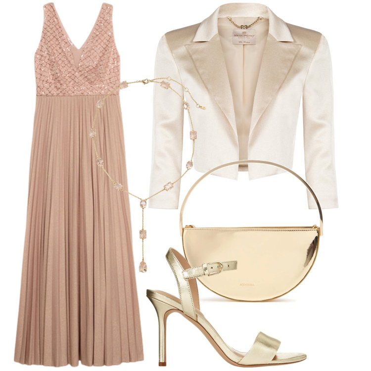 Outfit donna - Speciale Mini Bag. Stile Chic per Cerimonia. Abbinamento con bolero, sandali in pelle, collane, vestiti lunghi, pochette.