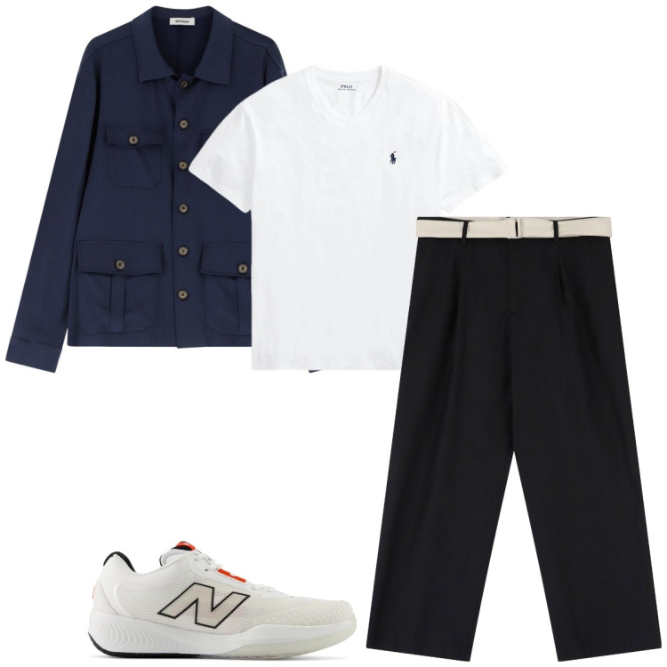 Outfit uomo - Total look #2130475. Stile Trendy per Tutti i giorni. Abbinamento con sneakers, pantaloni, camicie, t-shirt.