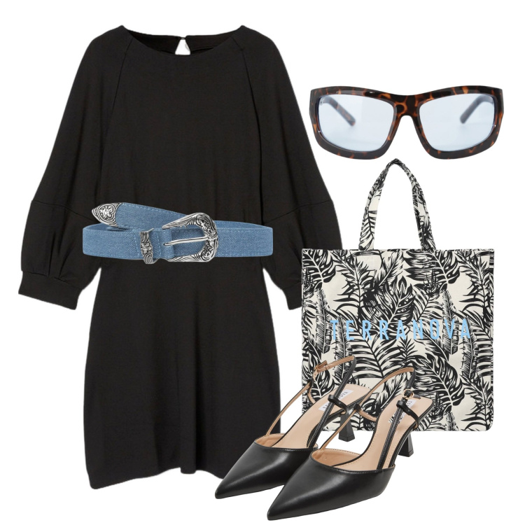 Outfit donna - French style. Stile Chic per Tutti i giorni. Abbinamento con cinture, borse tote, sabot, occhiali da sole, vestiti corti.