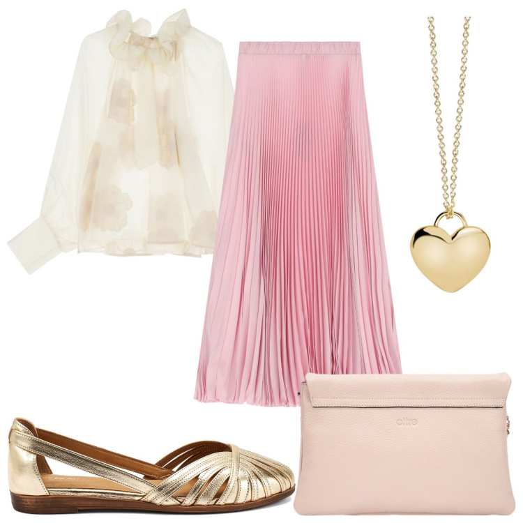 Outfit donna - Boscaini Scarpe ! Romantica. Stile Romantica per Tutti i giorni. Abbinamento con collane, gonne lunghe, bluse, borse a tracolla, ballerine.