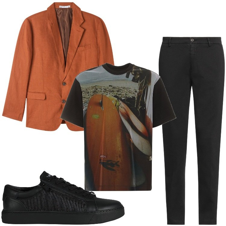 Outfit uomo - Urban style. Stile Urban per Tutti i giorni. Abbinamento con pantaloni chino, sneakers, giacche, t-shirt.