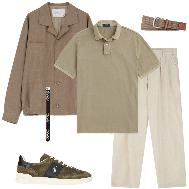 Outfit uomo - Giacca camicia versatile. Stile Casual per Tutti i giorni. Abbinamento con pantaloni, cappotti, cinture, orologi, sneakers, polo.